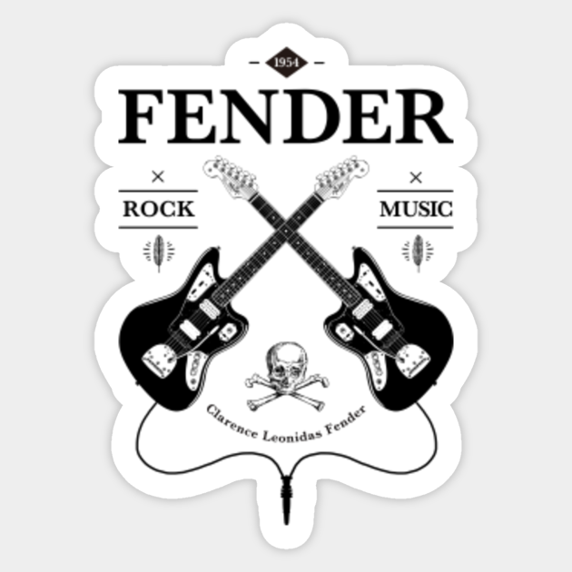 Fender Logo Fender Sticker TeePublic